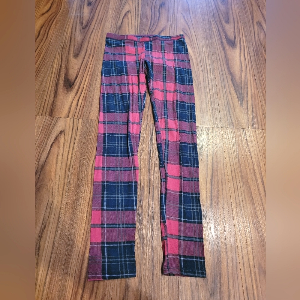 Alternative Apparel plaid print leggings size small